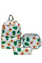 Girl's Boy's Primary School Bag Avocado Patterned Backpack Feeding and Pen Holder 3 Pieces