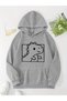 Children's Cartoon Dinosaur Printed Oversize Winter 3 Thread 100% Cotton Hooded Sweatshirt