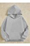 Children's Palm Printed Oversize Winter 3 Thread 100% Cotton Hooded Sweatshirt - 2