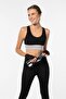 Black Gray High Support Back Detailed Covered Sports Bra - 6
