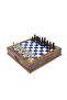 Mosaic Handcrafted Chess Set and Metal Classic Chess Piece Chessboard with Drawer - 5