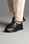 Men's Black Orthopedic Heel Massage Genuine Leather Winter Shoes - 3