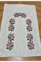 Ecru*powder Dowry Box Canvas Etamine Embroidered 100% Cotton Linen Prayer Rug - 2