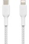 Braided USB-C to Lightning Cable for Fast Charging, (iPhone 15 or Earlier) MFi-Certified, 2m, White - 4