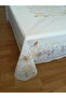 Fabric Look Lacy PVC Oilcloth Tablecloth 140cm X180cm (6-8 Persons) - 2