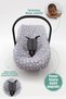 Baby Stroller Sheet, Standard Size, Elastic Waist Baby Car Seat Cover, Stars Series, Gray - 2