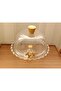 Gold Metal Footed Glass Covered Cake - Cake Stand Jar - 3