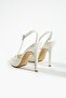 Open Back Low-cut Pearl Color Stiletto - 3