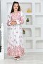 Young Girl Chiffon Fabric Cotton Lining Long Hijab Dress - 6