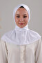 Women's Modest Scarf Bonnet Inner Headscarf Bun Hair Clip Set White - 2