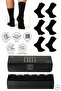 Bamboo men's summer crew socks classic long plain black seamless premium gift set of 6 in box