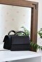 Women's Black Silvery Stone Detailed Evening Dress Shoulder Bag