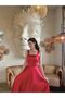 Red Satin Aura Dress - 6