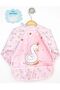 Bebechi Liquid-Proof Sleeves 4-Piece Rabbit Gazelle Swan Teddy Bear Pattern 0-3 Years Old Baby Food Bib - 2