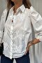 Legend Trend Model Princess Sleeve Embroidered Cotton Shirt - 2