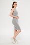 Ribbed Camisole Above Knee Halter Neck Sleeveless Women's Dress - 3