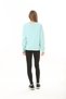 Women's Comfortable Fit Shoulders Pearl Button Detailed Sweatshirt - 7