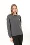 Women's Comfortable Fit Shoulders Pearl Button Detailed Sweatshirt