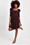 WOMEN'S SQUARE NECK BALLOON SLEEVE DRESS - 8