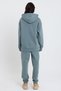 Women's Three Thread Fleece Oversize Tracksuit Set with Elastic Waist and Legs - 8