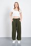 Women's modal viscose pocketed carrot leg loose baggy trousers - 7