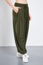 Women's modal viscose pocketed carrot leg loose baggy trousers - 5