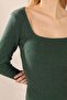 Women's Camisole Square Neck Long Sleeve Midi Dress - 5