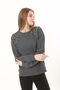 Women's Comfortable Fit Shoulders Pearl Button Detailed Sweatshirt - 3