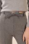 Women's Jacquard Fabric Belted Cotton Knitted Trousers - 5