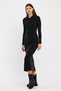 Women's Full Lycra 2 Thread Hooded Slit Pencil Dress - 3