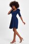 WOMEN'S SQUARE NECK BALLOON SLEEVE DRESS - 8