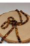 Bracelet Size Tiger Eye Stone Rondelle Faceted Cut 5.5*7.5mm Half Strand (46002) (18CM LONG) - 2
