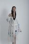 Hooded Long Pareo Belted Beachwear Peshtemal Seashell Patterned Beach Bathrobe 1 Piece - 3