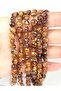 Tiger Eye Stone FLAT Facet Cut Necklace 6x4mm (Fixed Clip) - 5