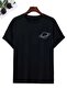 Unisex Plus Size Saturn Printed Crew Neck t-shirt