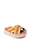 Women's Genuine Leather Platform Sole Colorful Slippers Mlk.5350 - 2