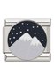 Italian Stainless Steel 9mm Snowy Mountains Charm