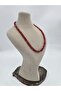 Red Agate Natural Stone Necklace 6 mm Elegant - 2