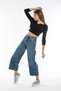 Black Glitter Collar Detailed Blouse / Skinny Fit - 3