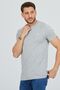 Light Gray Melange Crew Neck Cotton Slim Fit Men's Limited Edition Basic - 4