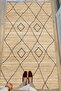 Cotton Series Wicker Look Black Diamond Antique Authentic Patterned Decorative Woven Base Rug - 4