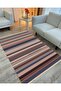 Cotton Series Coffee Tones Zigzag Antique Authentic Ethnic Pattern Decorative Woven Base Rug - 2