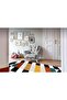 Cotton Series Decorative Woven Base Rug with Horizontal Stripes in Black, White and Multiple Tones - 5