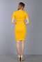 Yellow V-Neck Cut Out Dress - 3