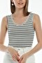 White Striped Tank Top / Skinny Fit - 2