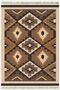 Black and Brown Tones Geometric Antique Patterned Decorative Woven Base Cotton3618