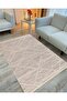 Cotton Series Gray Shades Straw Lines Antique Pattern Decorative Woven Base Rug - 2