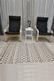 Cotton Series Antique Authentic Ethnic Patterned Decorative Woven Base Rug in White and Gray Tones - 2