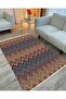 Cotton Series Multy Tones Zigzag Antique Modern Pattern Decorative Woven Base Rug - 2