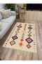Cotton Series Cream Tone Border Pattern Decorative Woven Base Rug - 5